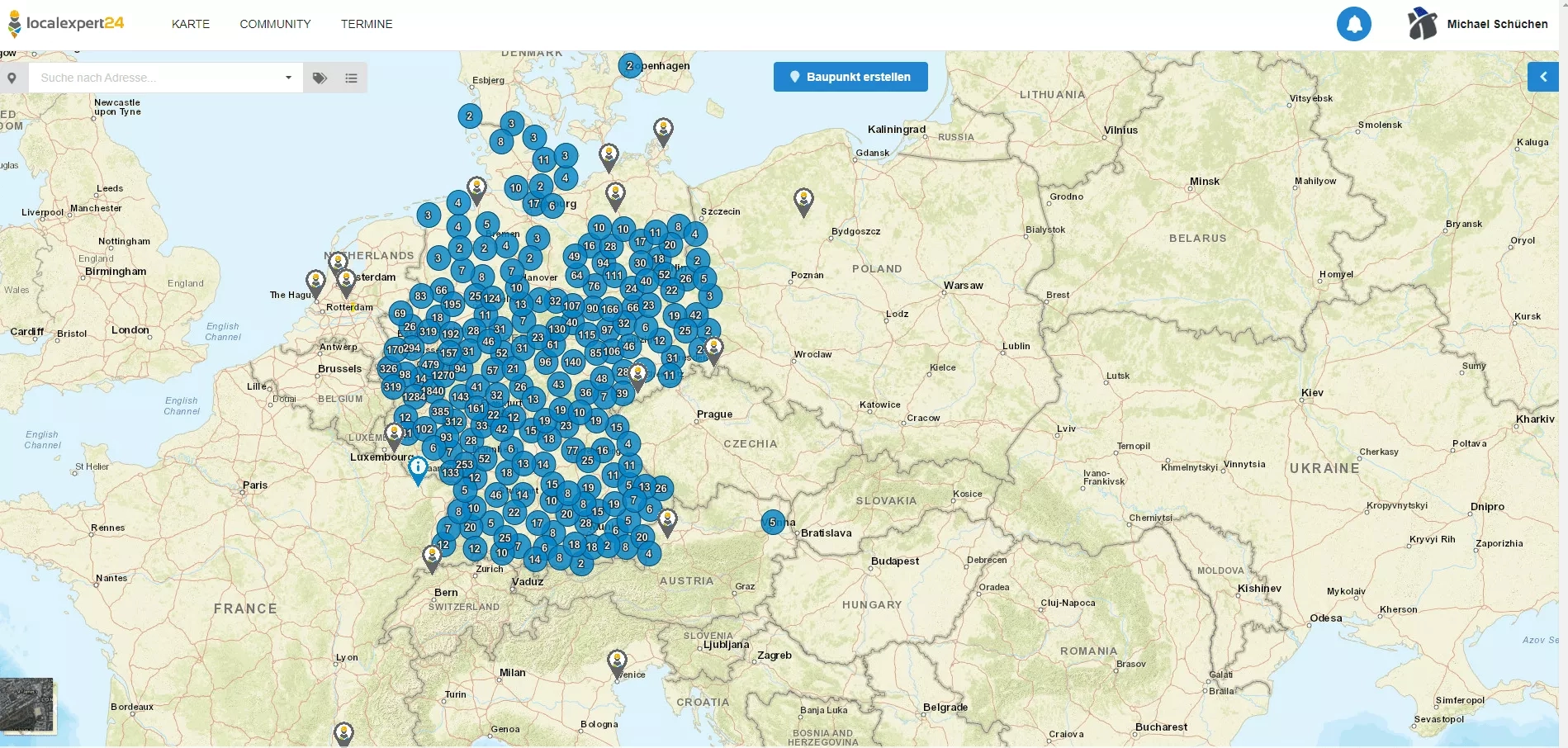 Digital map in construction