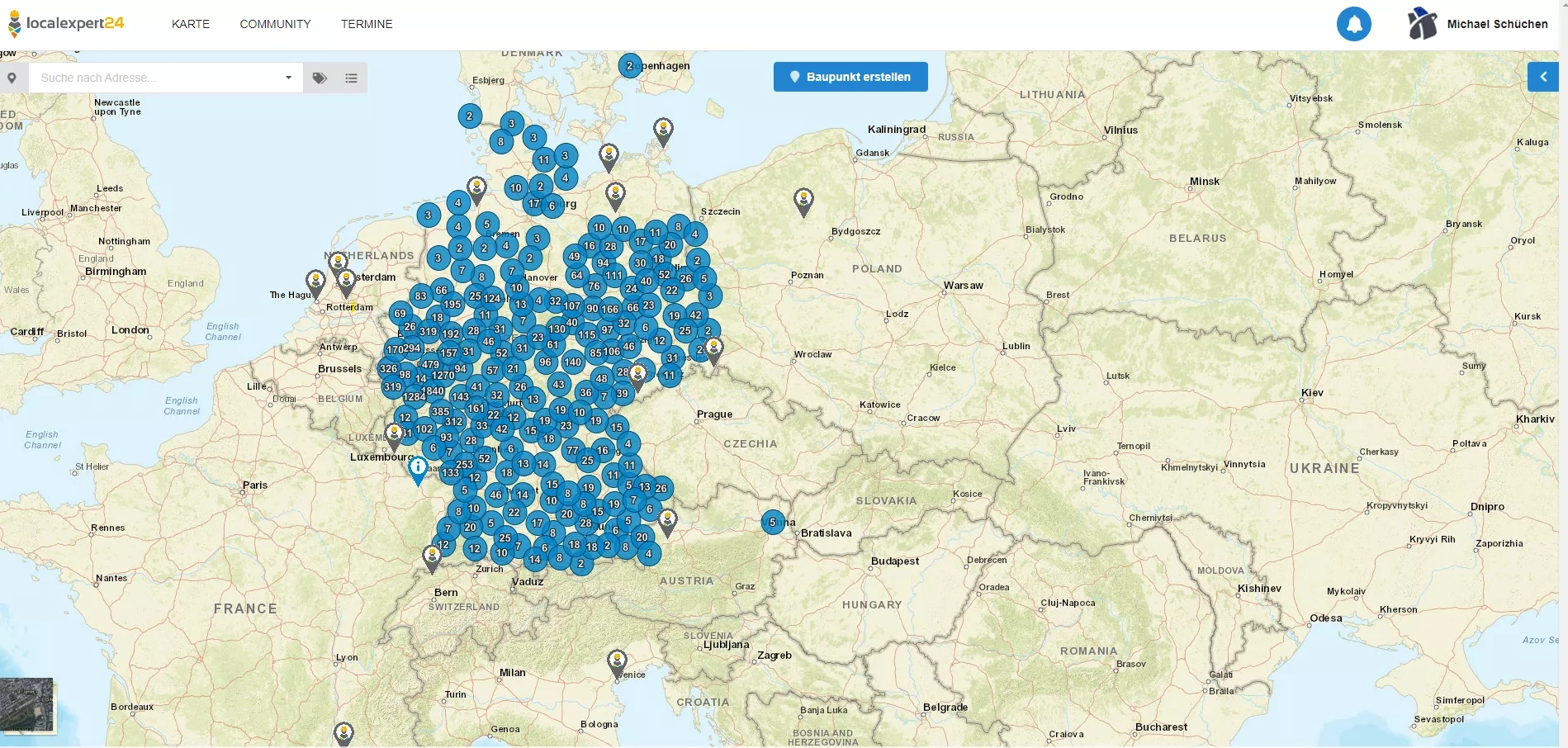 Digital map for construction 