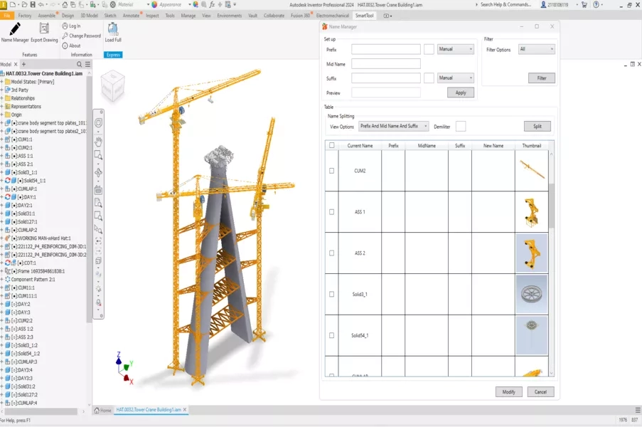 3D Tower Crane Model