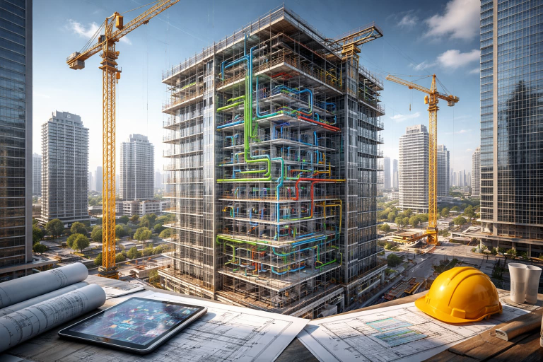 3D BIM modeling for high rise building