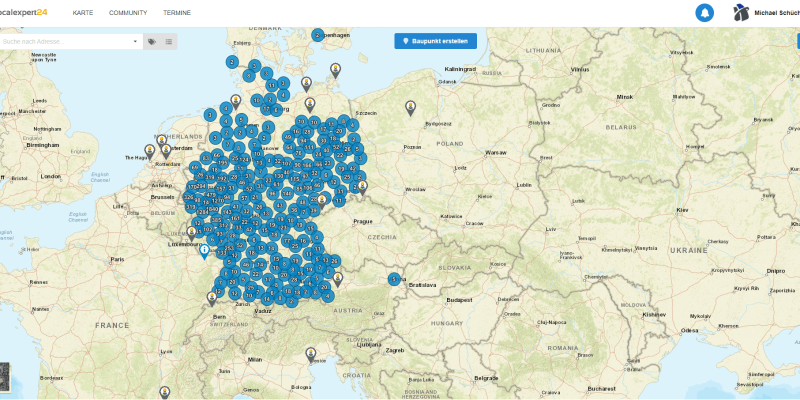 Digital map in construction