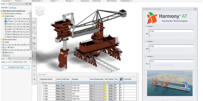 2D to 3D Model Coal Crane